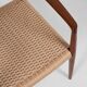 Chaise danoise vintage Modèle 57 en teck et nouveau papercord par Niels Otto Møller 1960