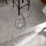 Dark brown industrial floor lamp