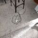 Dark brown industrial floor lamp