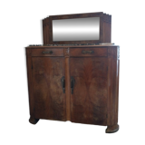 1930s art deco wood and marble buffet