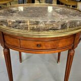 Table bouillotte Louis XVI marbre