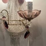 Glass Beaded Sconces Set of 2 1980’s