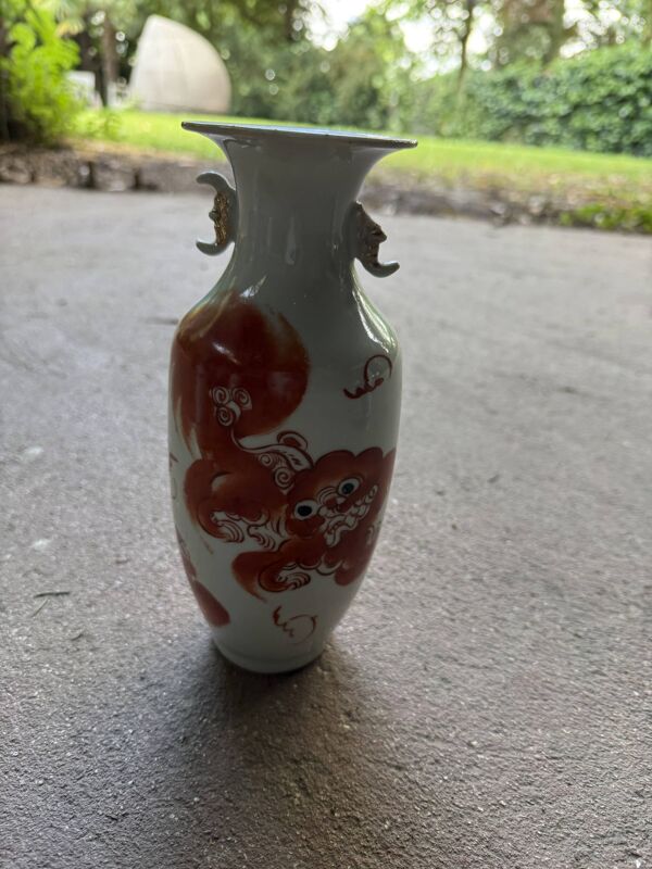 vase balustre ancien en porcelaine de Chine
