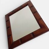 Mid-Century Spanish Oak Wall Mirror– Castilian Style, 1950s