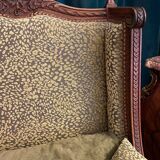 Pair of 19th century oak fireside chairs – restored with Métaphores velvet