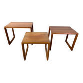 Teak nesting tables by Dyrlund, 1960s