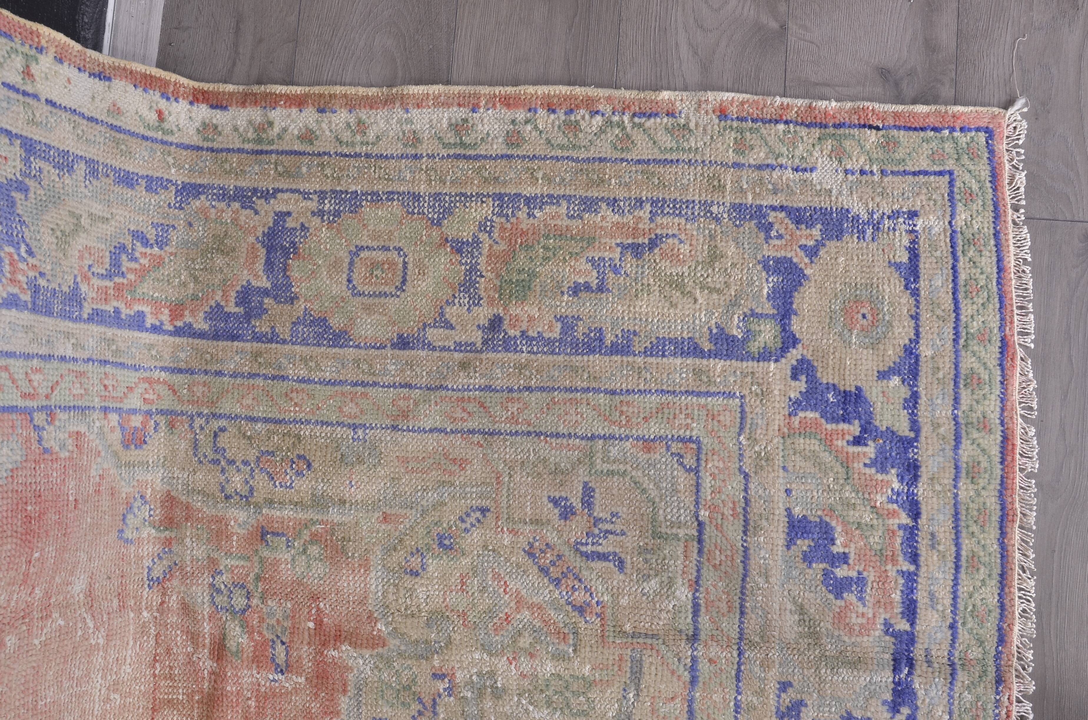 Antique Handmade Vintage Oushak Rug