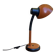 Vintage 70s desk lamp with a swan neck in terracotta and black, space age style.