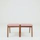 Vintage pink boucle tabouret modern design set of 2