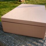Pink wooden suitcase
