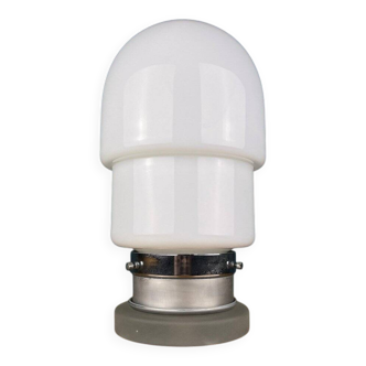 White opaline glass table lamp, Italy, 1970s