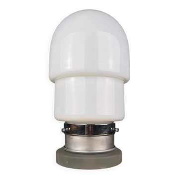 White opaline glass table lamp, Italy, 1970s