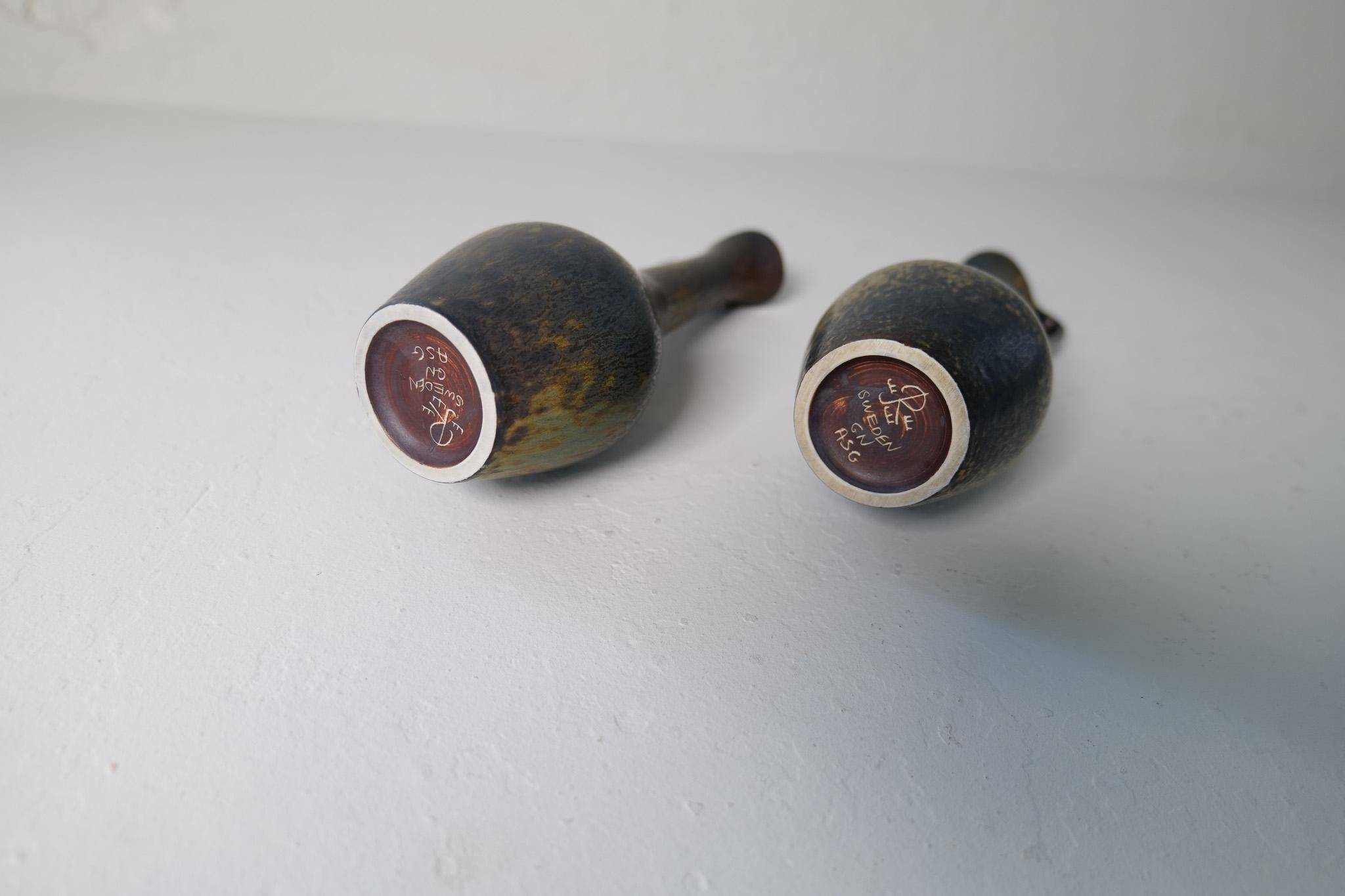 Collection of 3 ceramic vessels by Gunnar Nylund Rörstrand Sweden, 1950s