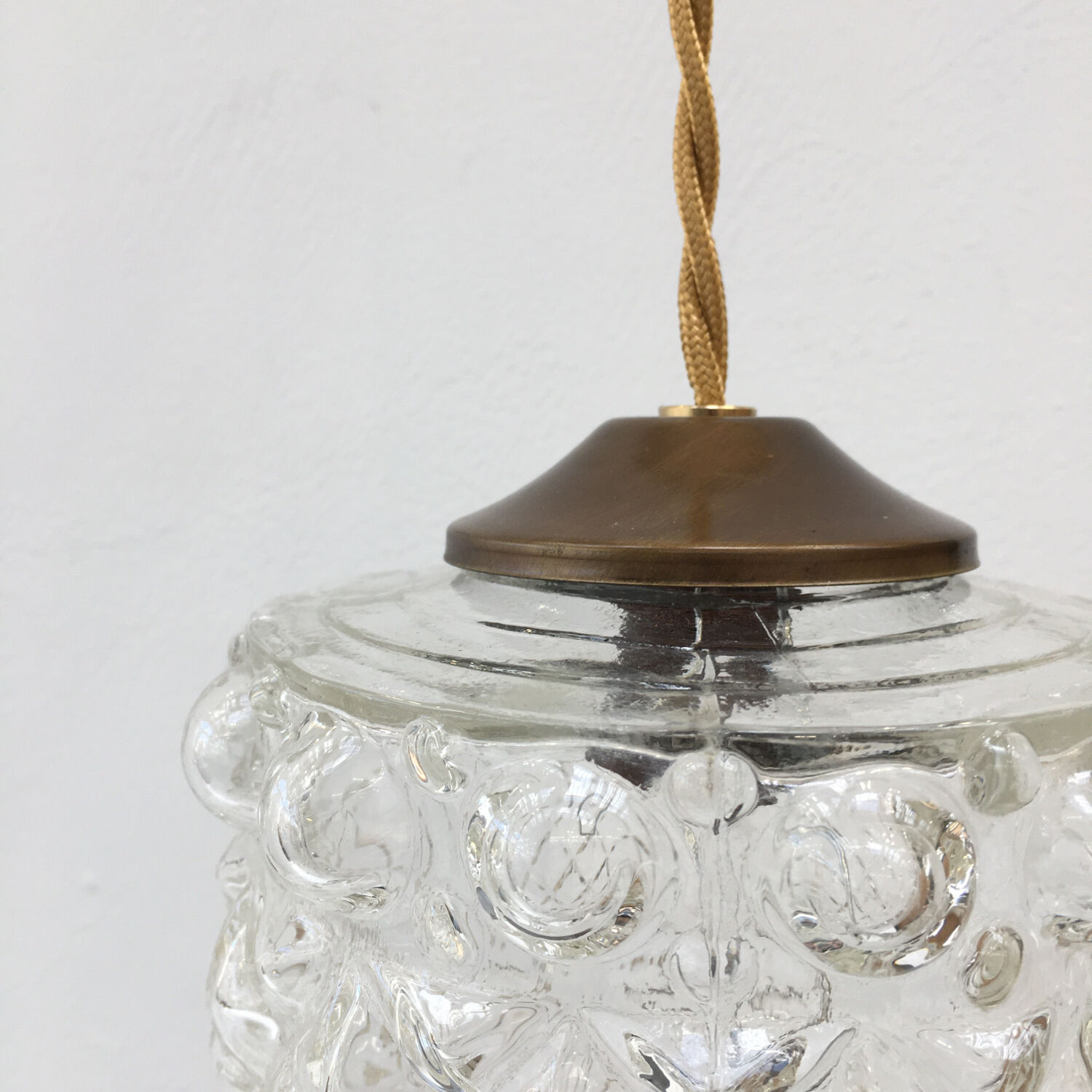Vintage glass pendant lamp