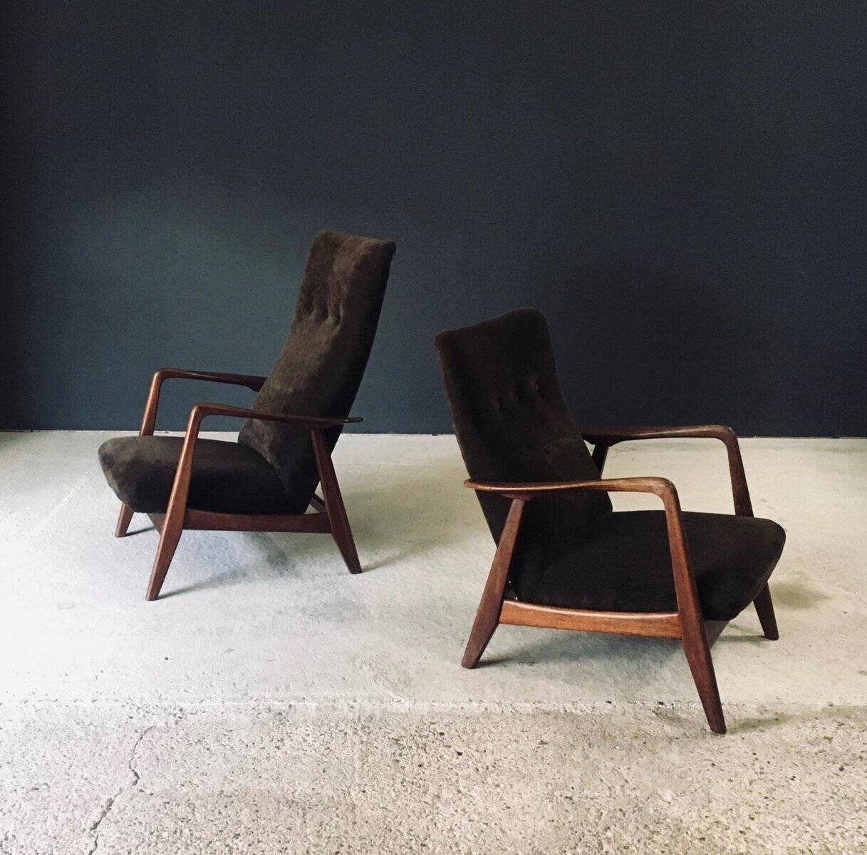 Rock Siësta Lounge Chairs by A. Relling and T. Bekken for Arnestad Bruk, Norway, 1957, Set of 2