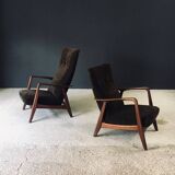 Rock Siësta Lounge Chairs by A. Relling and T. Bekken for Arnestad Bruk, Norway, 1957, Set of 2