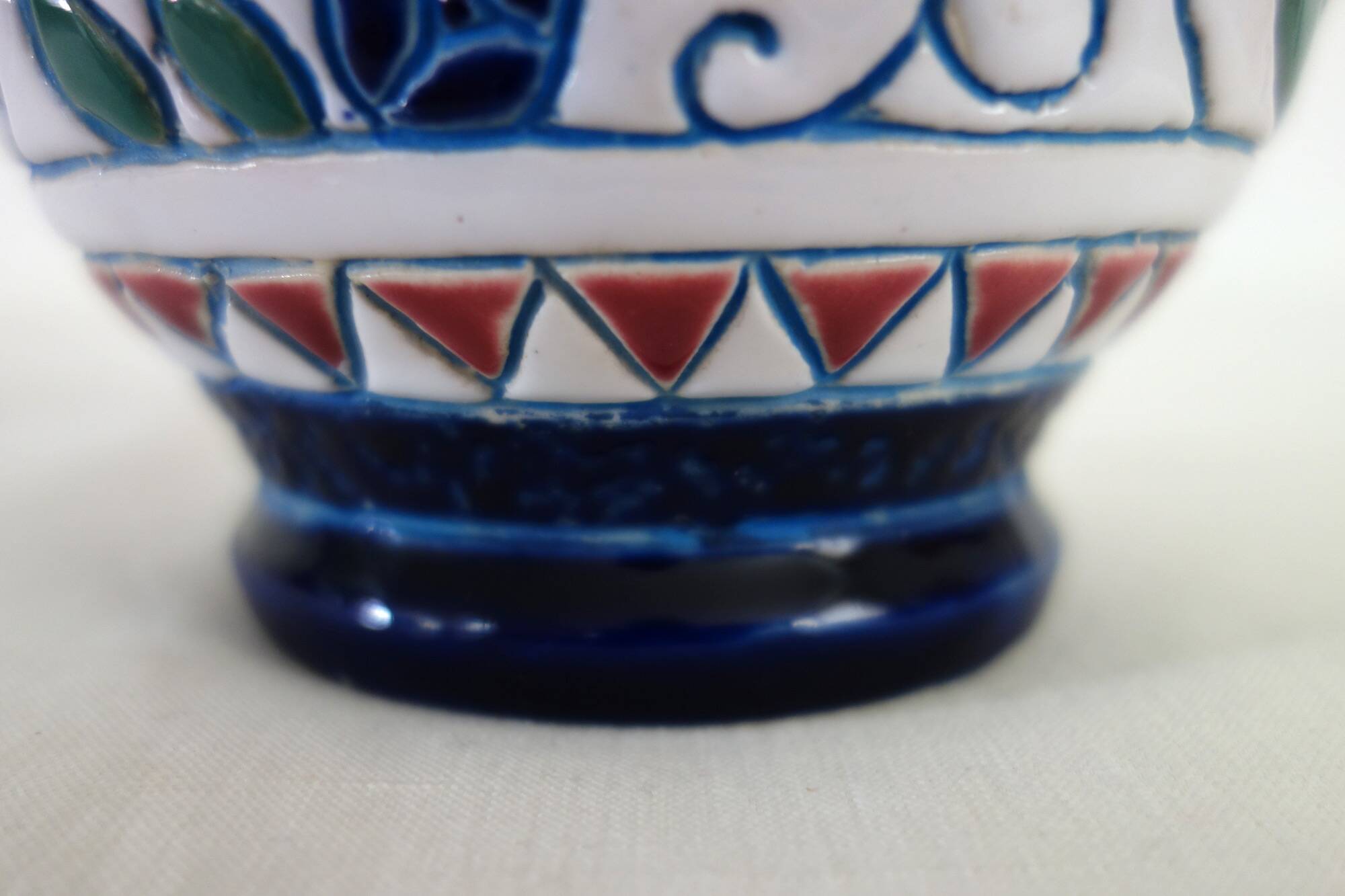 Art Deco ceramic vase with bird decoration by Amphora, 1920