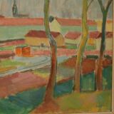 Maisons cachées par les arbres par Clas Walter Sundman