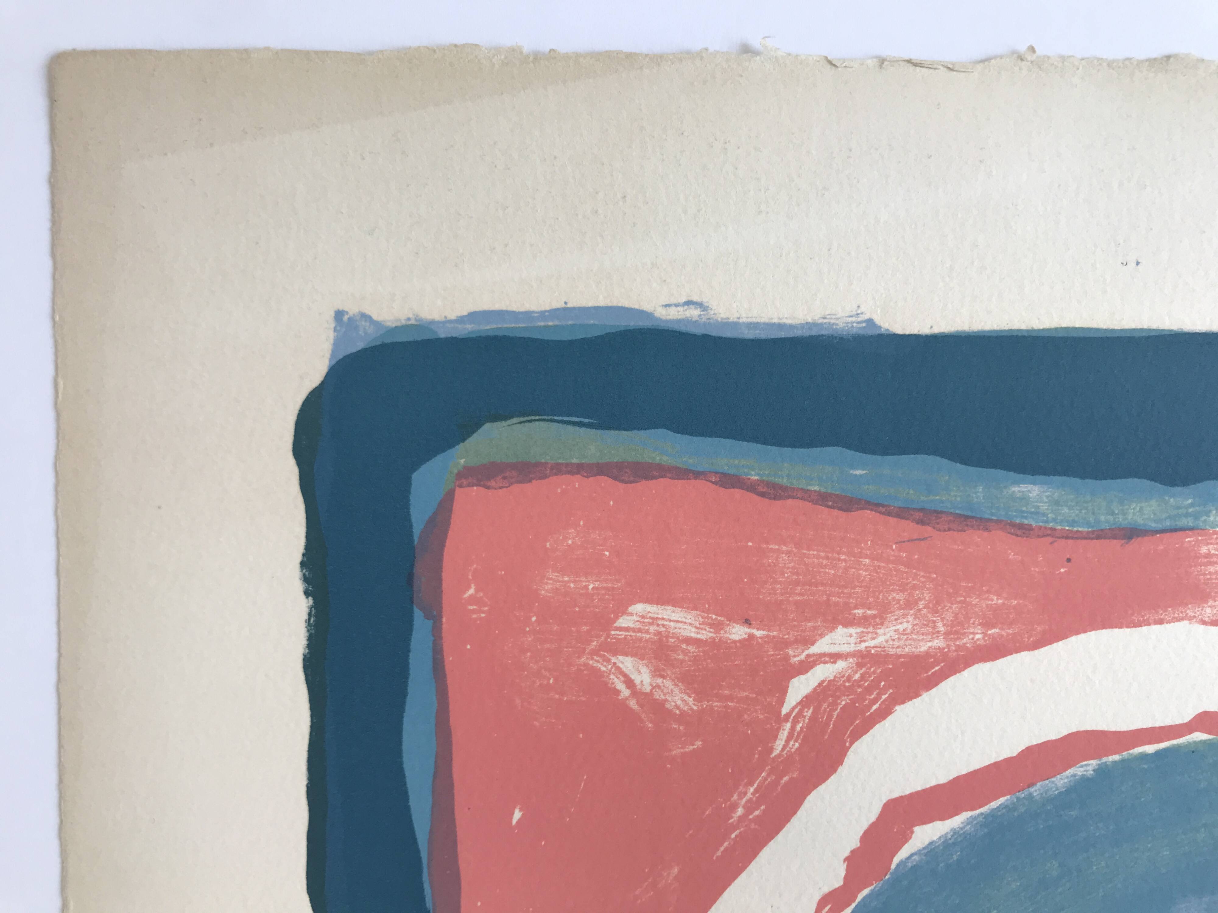 Bram van velde, night, 1968 (mp 43). original lithograph signed in pencil