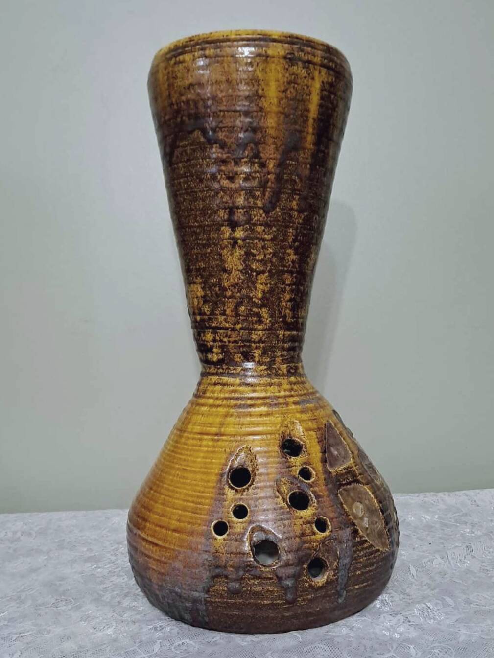 Danish ceramic lamp vase Berte Jessen