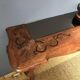 Wooden Console with Smoked Glass, 1950s