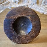 Teak wood candle holder