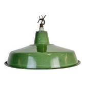 Industrial Green Enamel Factory Pendant Lamp, 1960s