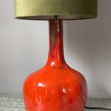 Orange Ceramic Table Lamp, 1970s