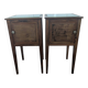 Paire de tables de chevets plateau miroir