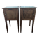 Paire de tables de chevets plateau miroir