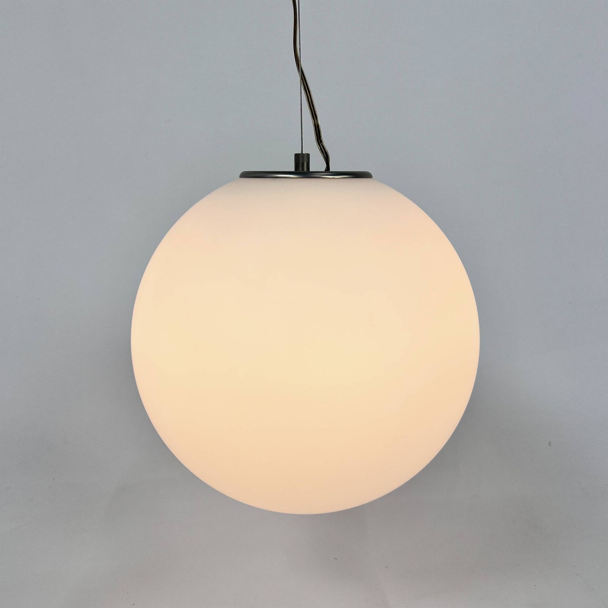 Set of 2 Mid Century Hanging Bol Lamps by Glashutte Limburg, 1970s
