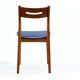 Extendable table set and 4 scandinavian dining chairs in teak 1960