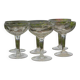 Set of 6 antique glass champagne glasses.