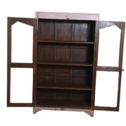 Armoire vitrée ancienne en teck birman