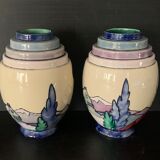 Pair of Annecy ceramic vases