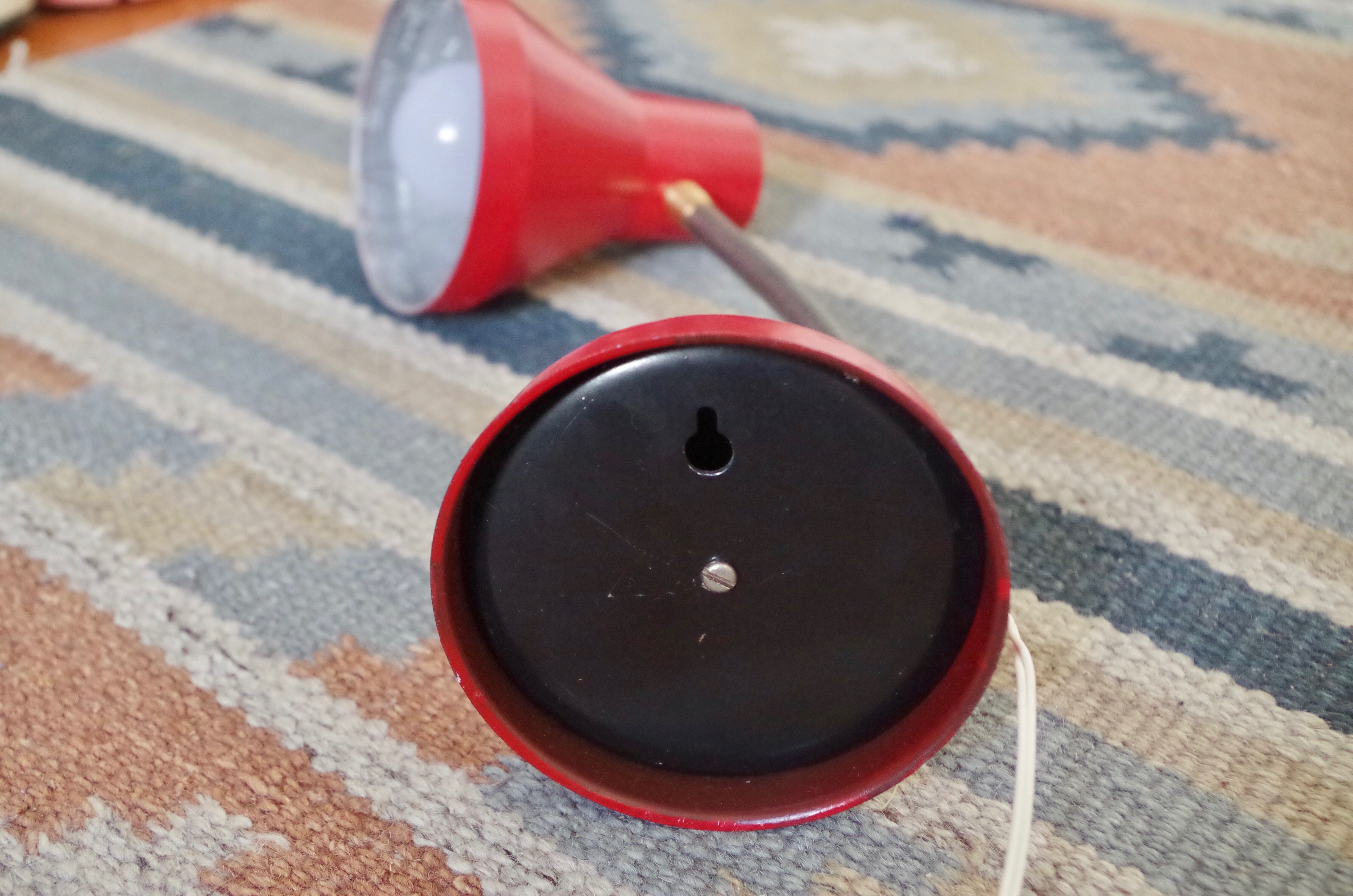 Table lamp red vintage year 70