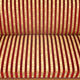 Reclining sofa in silk fabric