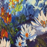 Canvas painting painted with a knife