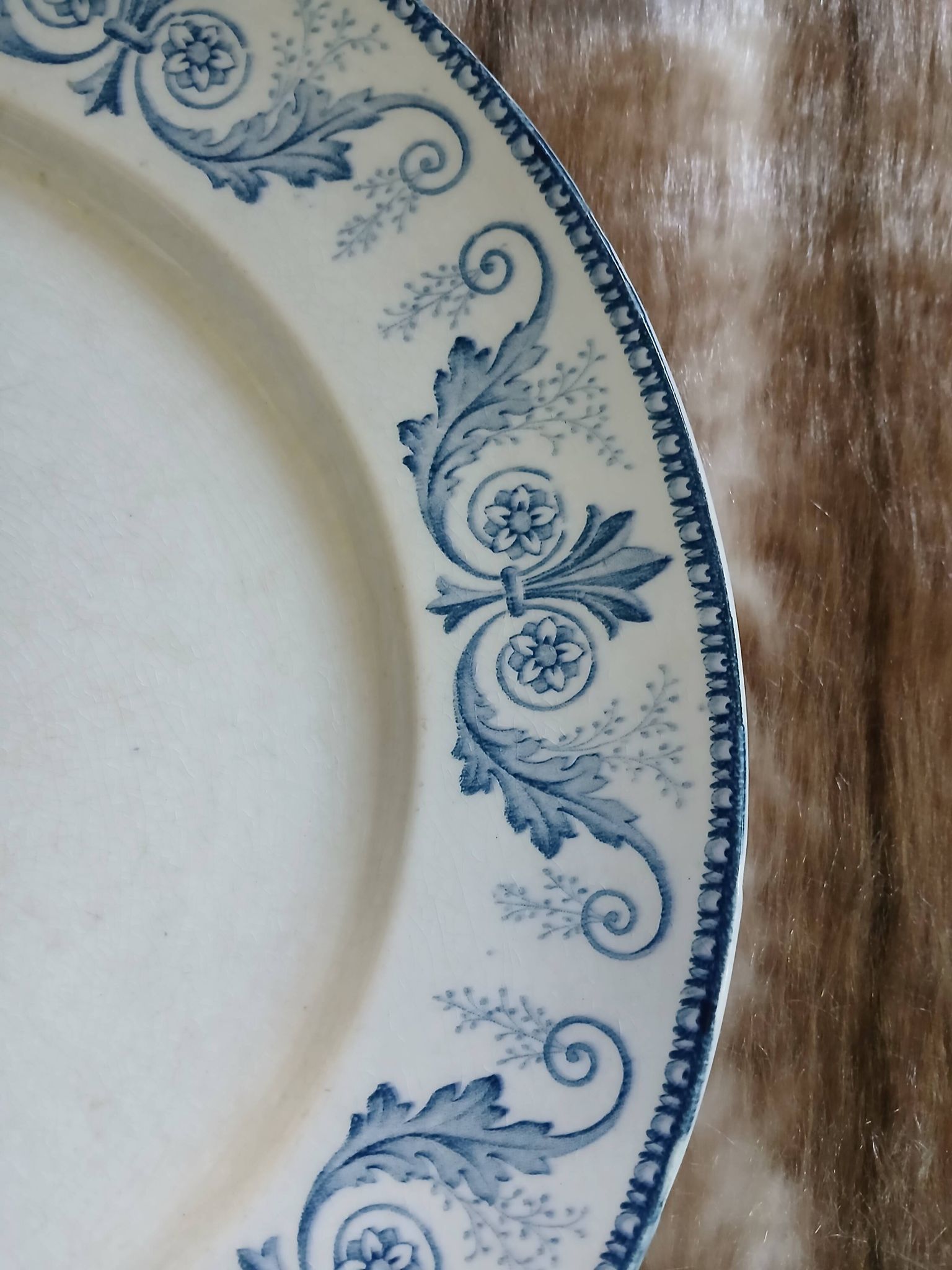 Large antique ironstone dish