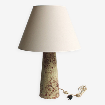 Brutalist style vintage ceramic table lamp