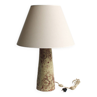 Brutalist style vintage ceramic table lamp