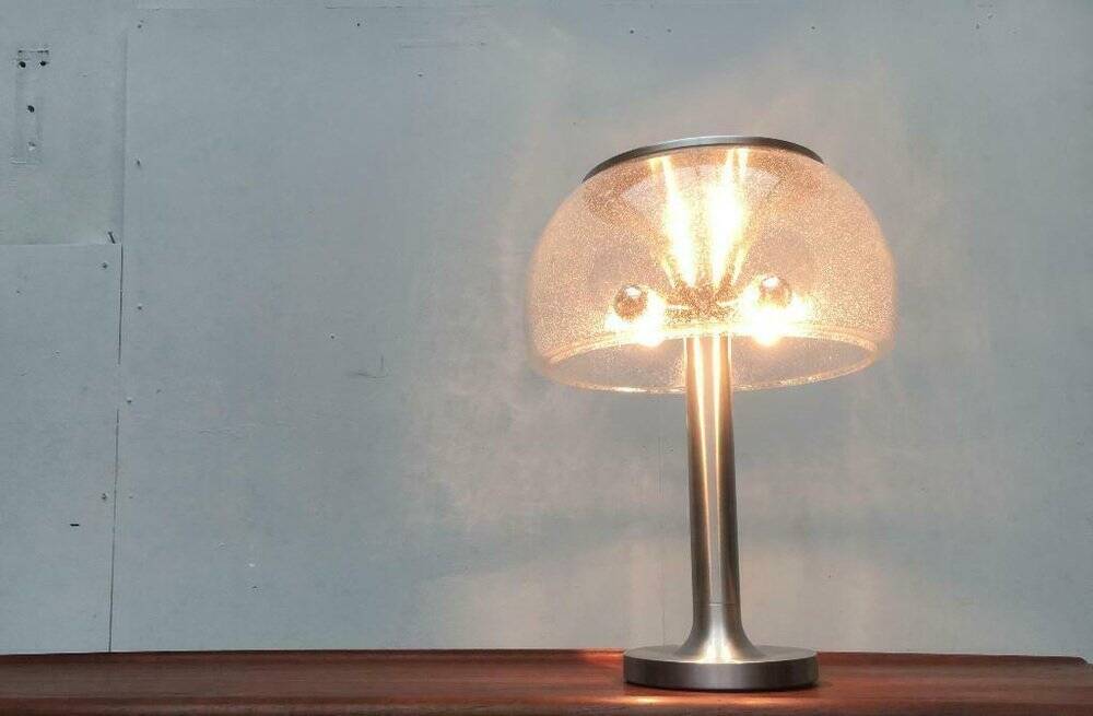 Swiss mushroom table lamp in space age style from the 1960s by Temde.
