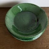 Set of 6 Aegitna glazed earthenware plates 1960