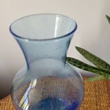 (Large) blue bubble bulb vase