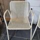 4 perforated metal garden armchairs