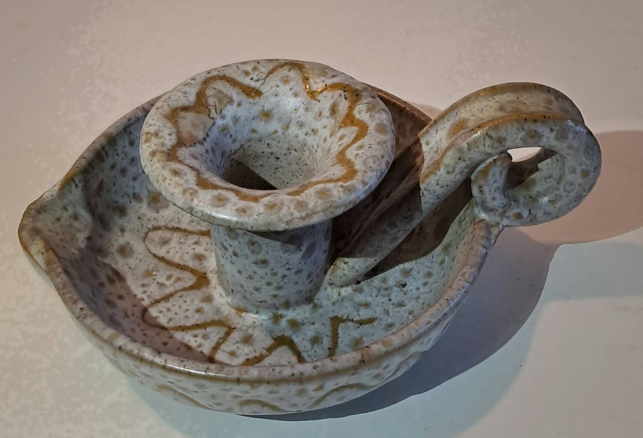 Bougeoir en céramique Accolay