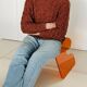 Orange plexiglass chair, 1970s France.