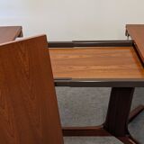 Baumann extendable oval table, 70s-80s