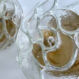 Pair of Brutalist Glass Sconces