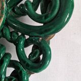 Vintage twisted artisan ceramic fruit bowl